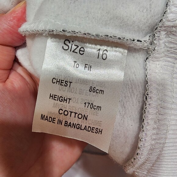 Tilt Hoodie Men's Size 16 Plaid White & Grey Pockets Full Zip Cotton Logo - Picture 9 of 9